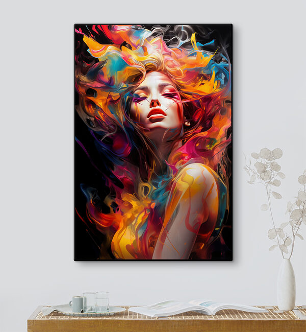 Une femme aux cheveux colorés Une femme aux cheveux colorés