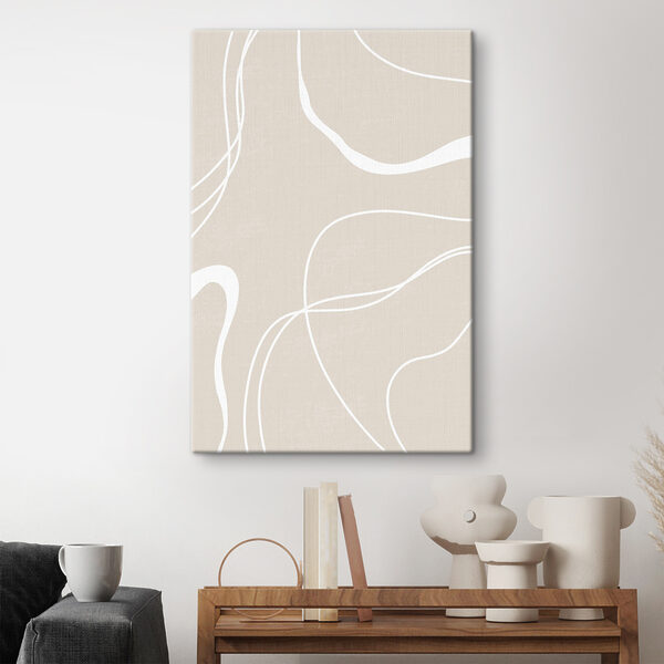 A white lines on a beige background A white lines on a beige background