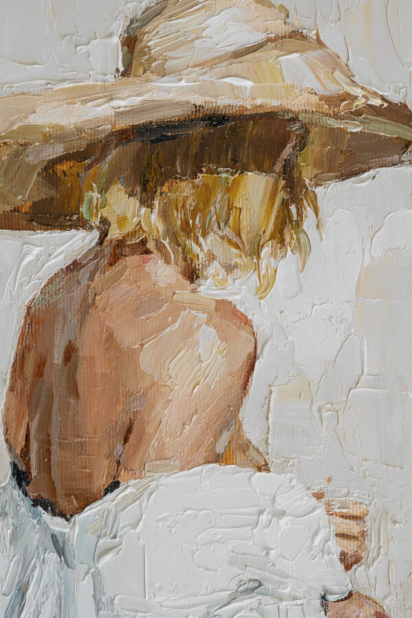 Peinture d'une femme portant un chapeau Peinture d'une femme portant un chapeau
