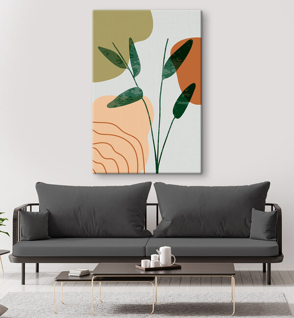Une feuille verte et orange Une feuille verte et orange