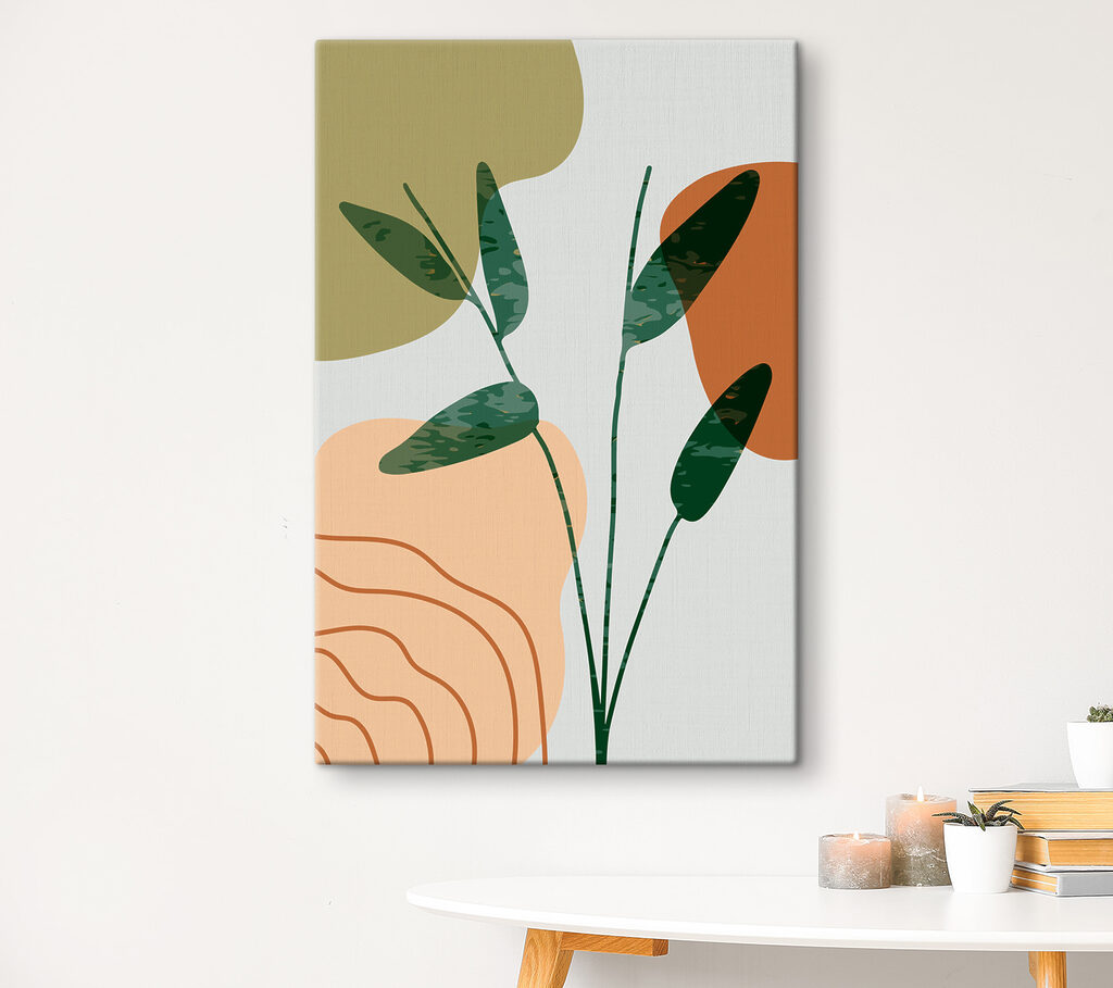 A green and orange leaves