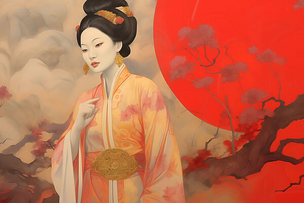 Une femme en kimono Une femme en kimono
