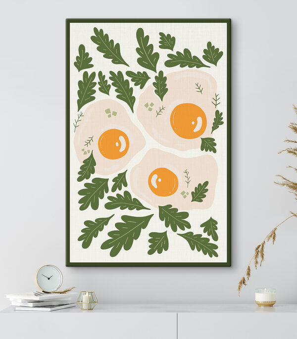 Une image d'œufs et de feuilles Une image d'œufs et de feuilles