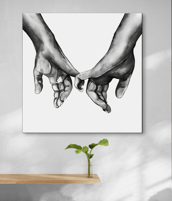 Un dessin de deux mains se tenant l'une l'autre Un dessin de deux mains se tenant l'une l'autre
