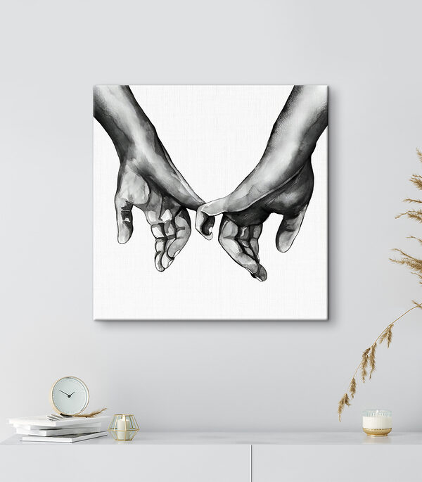 Un dessin de deux mains se tenant l'une l'autre Un dessin de deux mains se tenant l'une l'autre