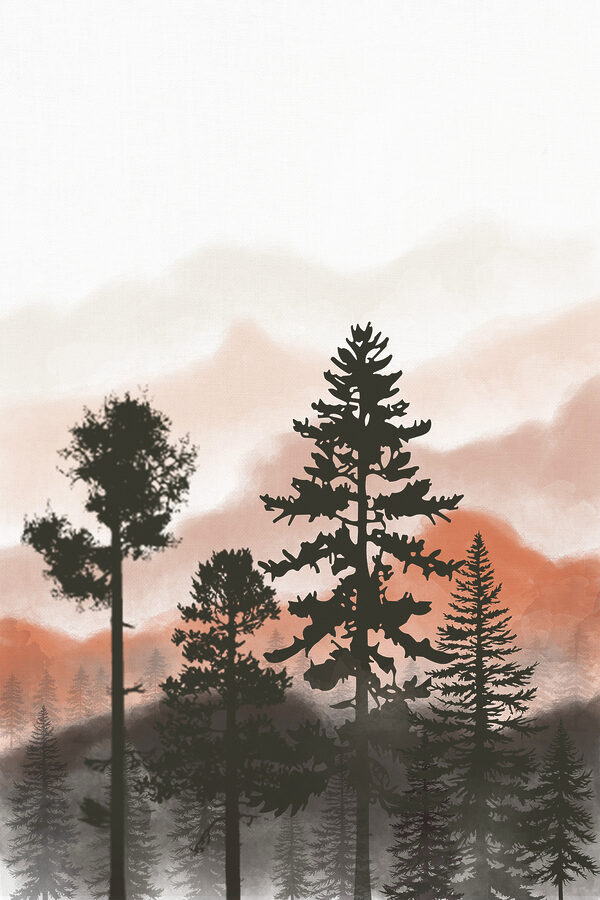 Un groupe d'arbres dans les montagnes Un groupe d'arbres dans les montagnes