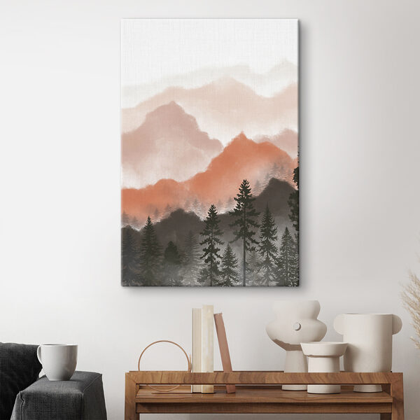 Un paysage de montagnes et d'arbres Un paysage de montagnes et d'arbres