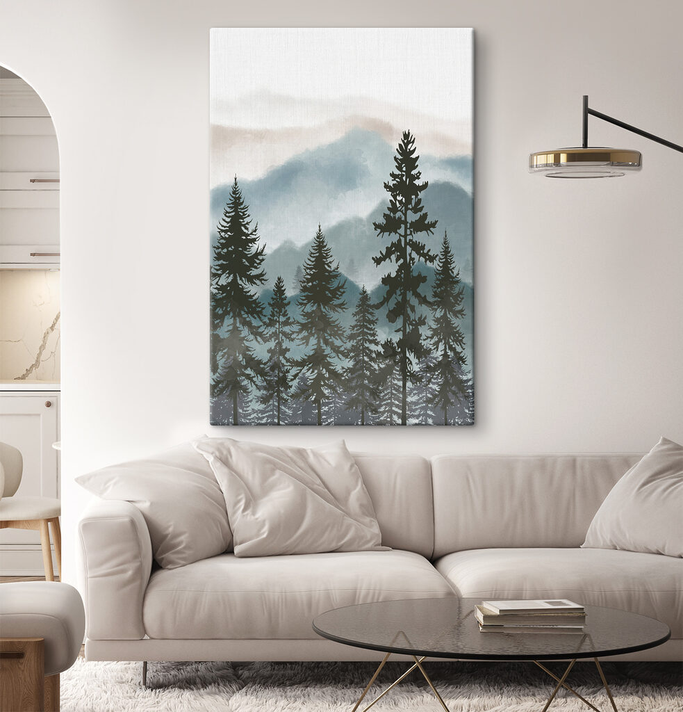 A group of trees in a forest A group of trees in a forest