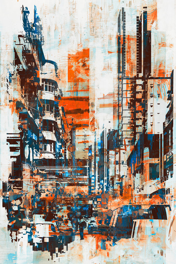 Peinture d'une ville Peinture d'une ville