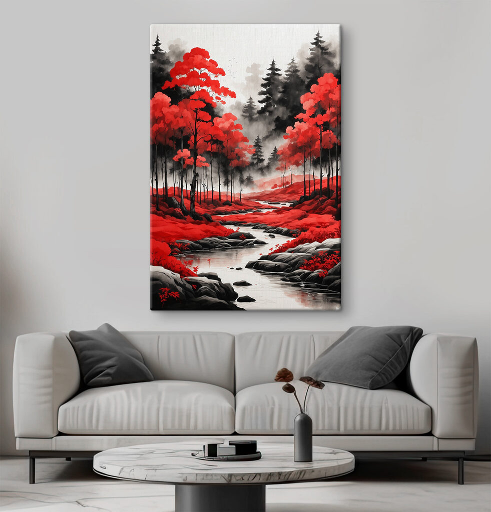 A river running through a forest A river running through a forest