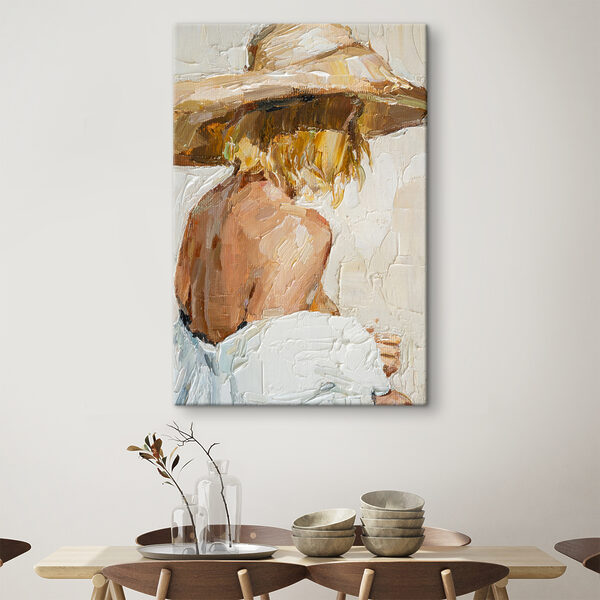 Peinture d'une femme portant un chapeau Peinture d'une femme portant un chapeau