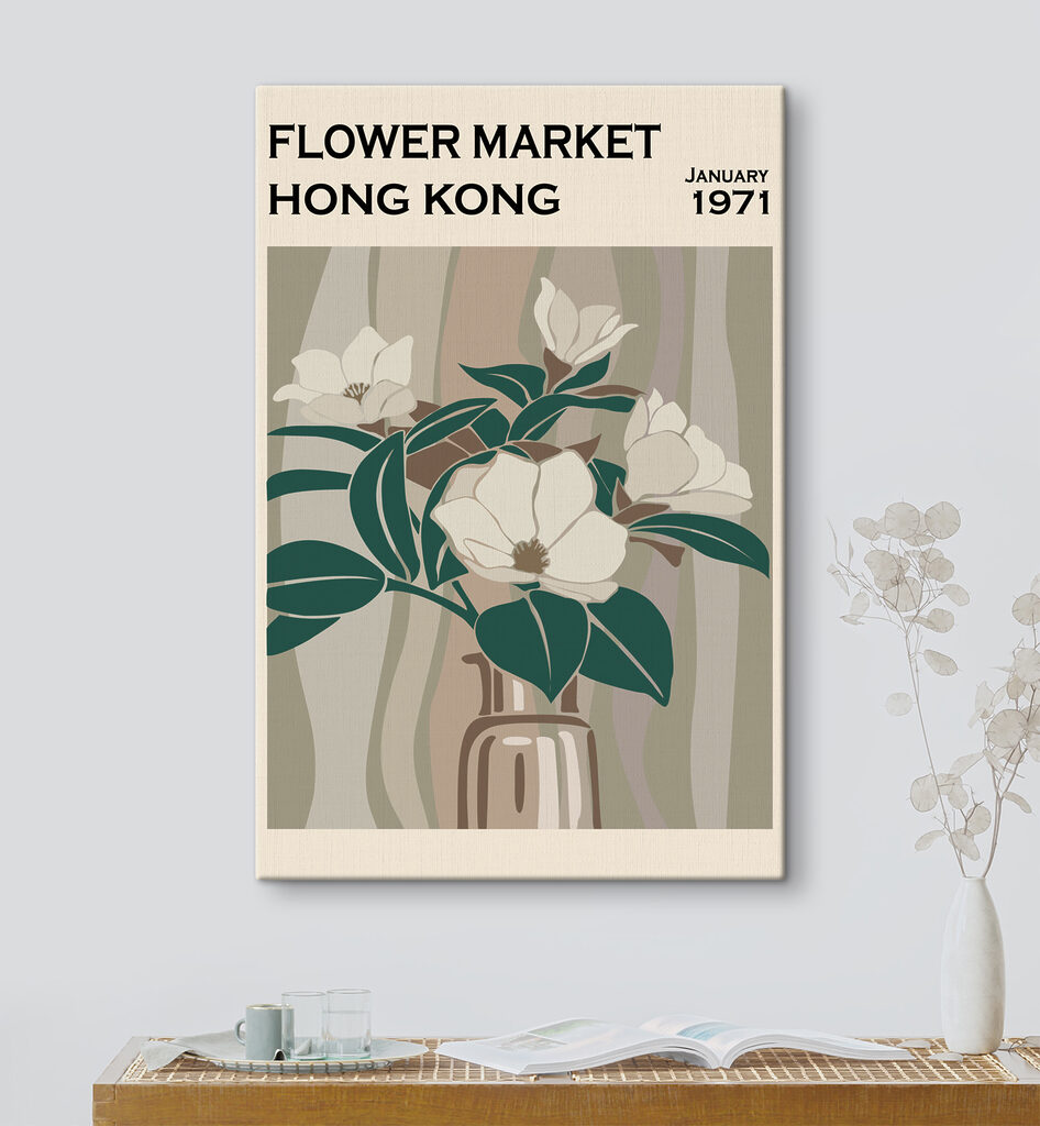 A vase with flowers and leaves A vase with flowers and leaves