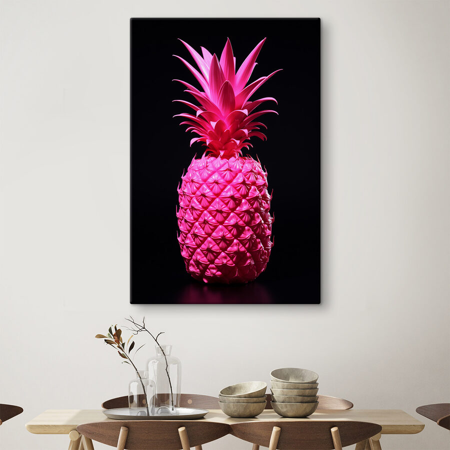 Ananas rose sur fond noir Ananas rose sur fond noir