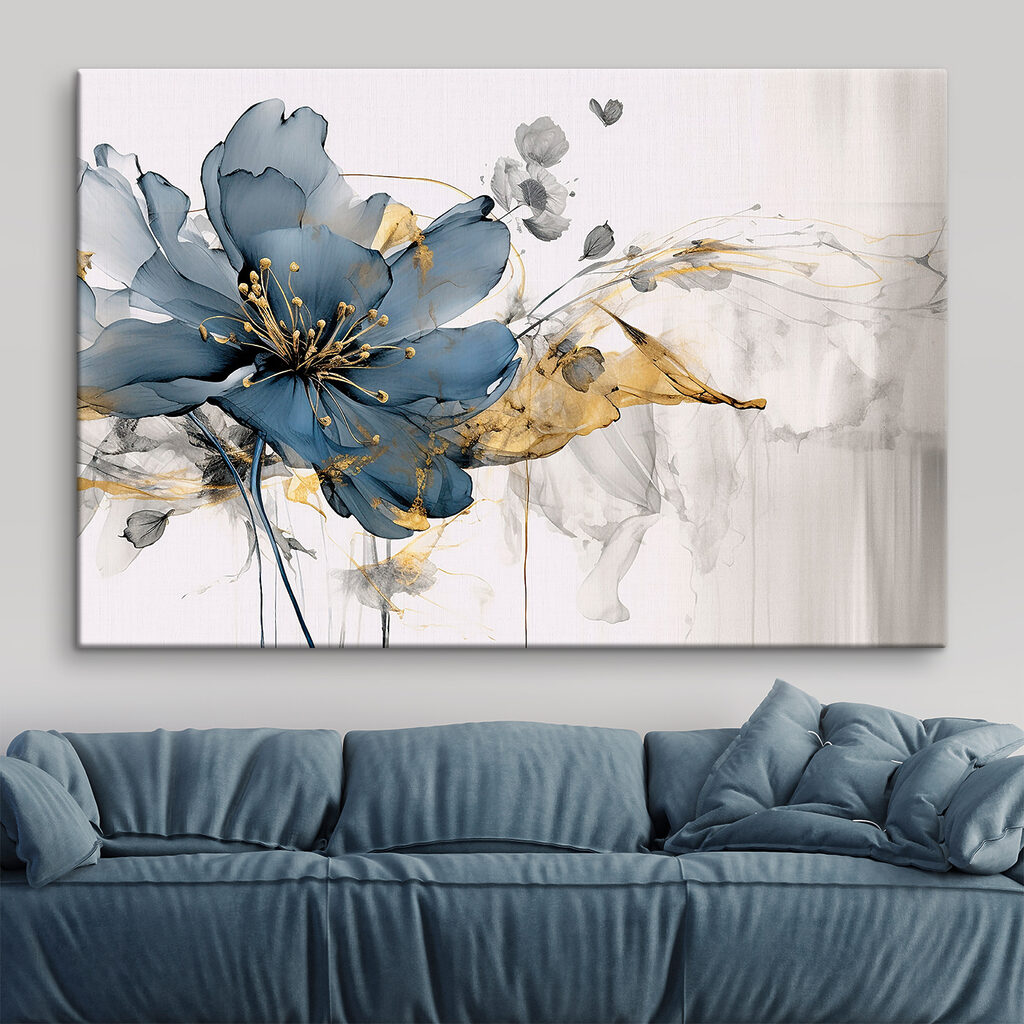 Elegant floral dance in monochrome hues