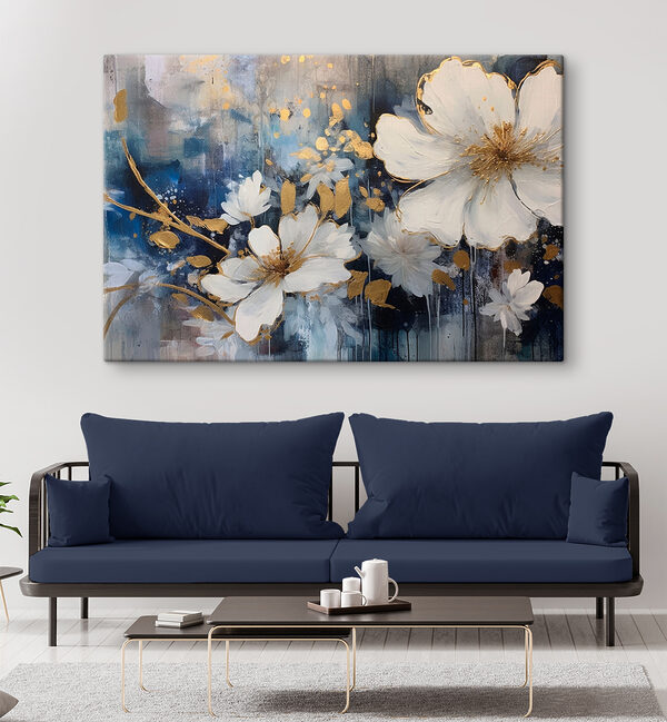 Floral Elegance in Blue and White