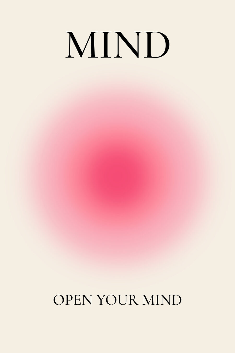 Un cercle rose sur fond blanc