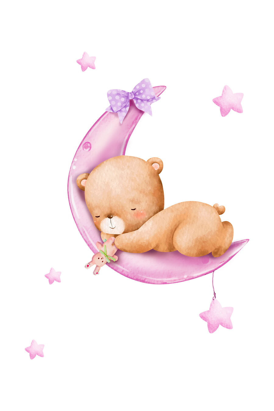 Un ours en peluche sur la lune