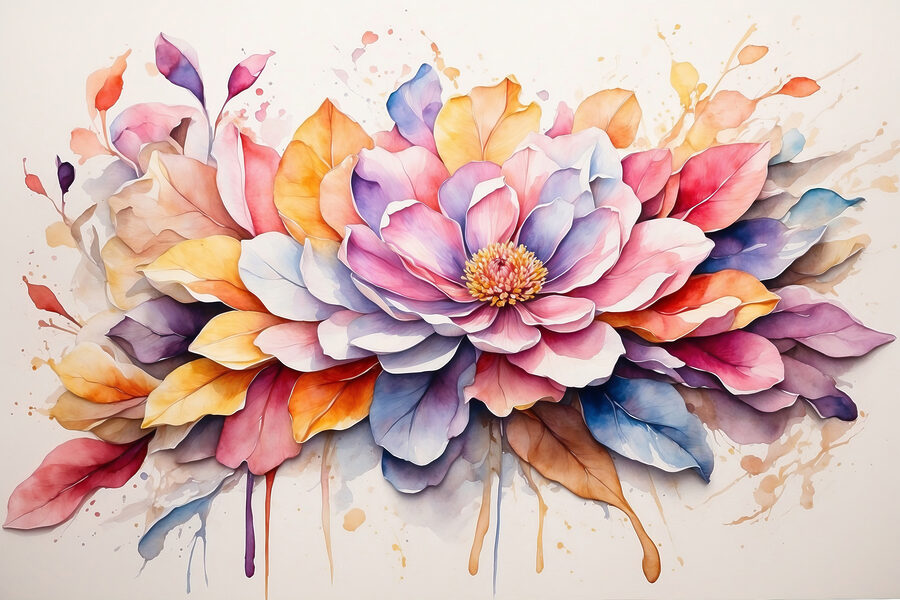 Peinture d'une fleur