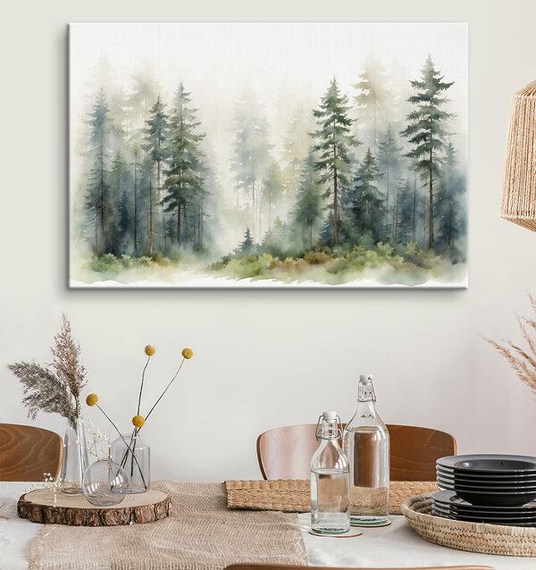Une aquarelle d'une forêt Une aquarelle d'une forêt