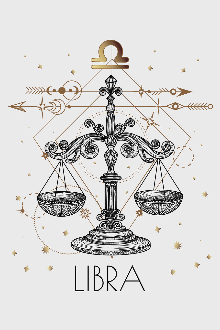 Dessin du signe astrologique de la Balance