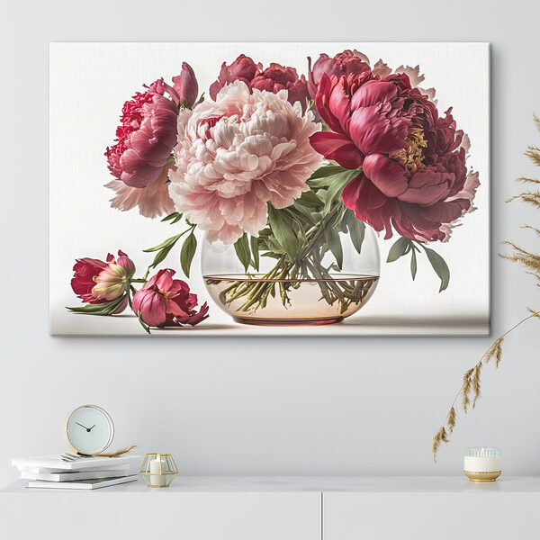 Un vase de fleurs roses et blanches Un vase de fleurs roses et blanches