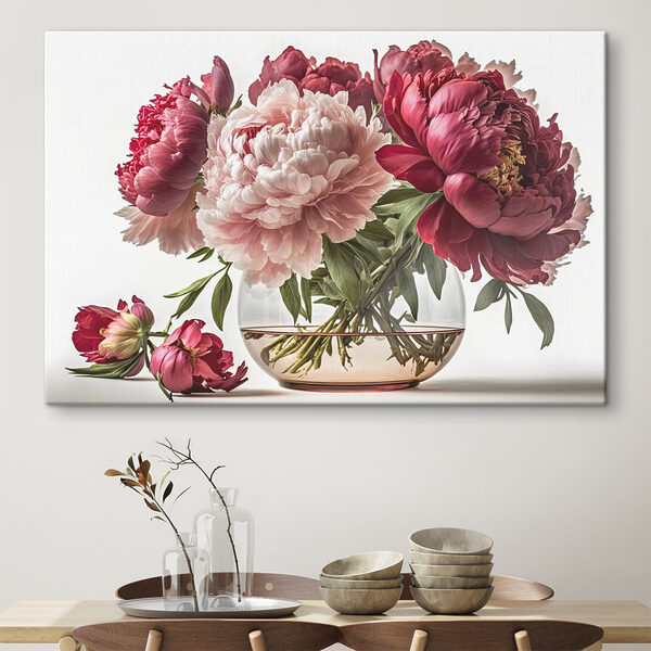 Un vase de fleurs roses et blanches Un vase de fleurs roses et blanches