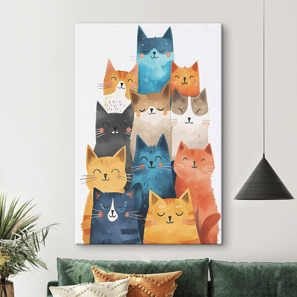 Un groupe de chats de couleurs différentes Un groupe de chats de couleurs différentes