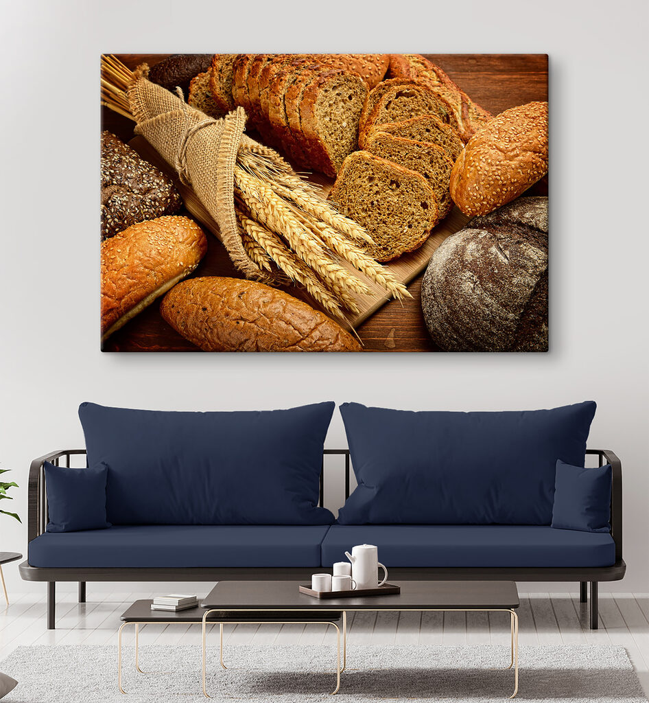 A group of bread on a cutting board