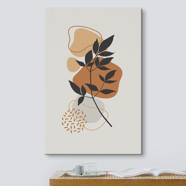 Une plante avec des feuilles et des formes brunes Une plante avec des feuilles et des formes brunes