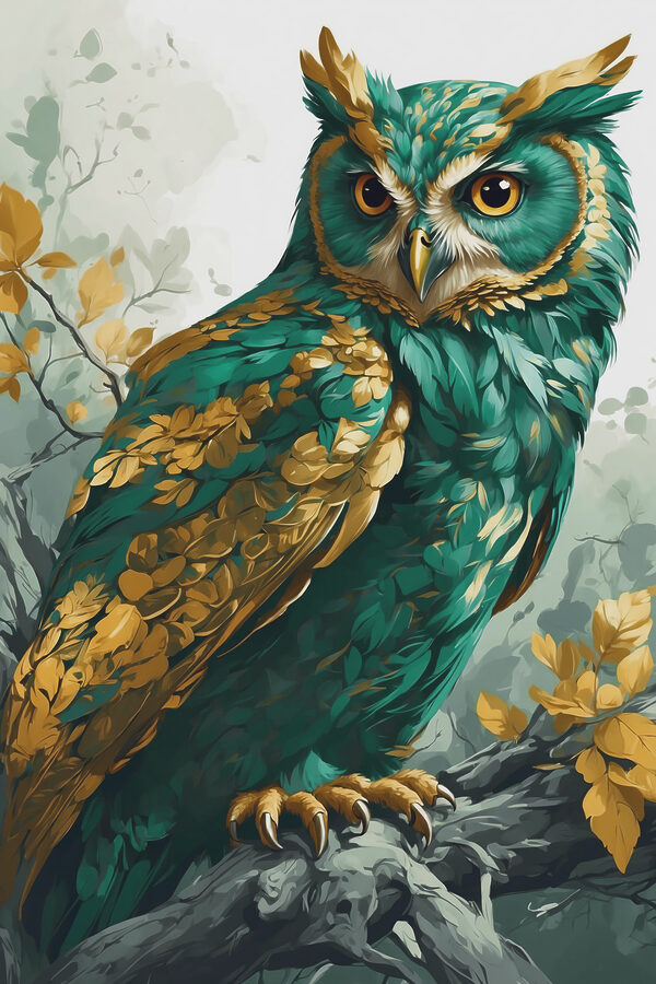 Peinture d'un hibou Peinture d'un hibou