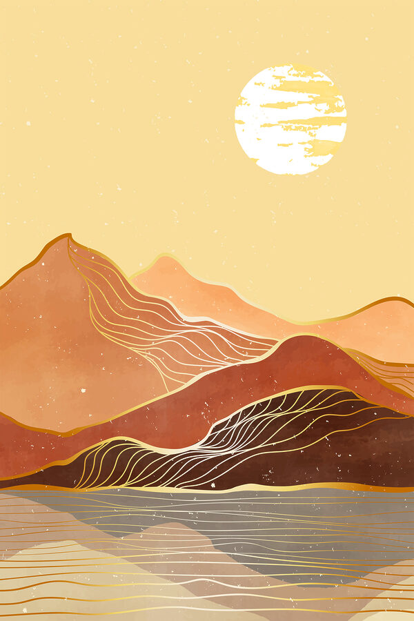 Peinture d'une chaîne de montagnes Peinture d'une chaîne de montagnes