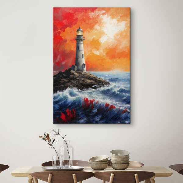 Un phare sur une île rocheuse Un phare sur une île rocheuse