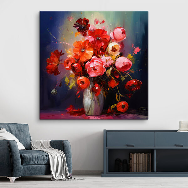 Peinture de fleurs dans un vase Peinture de fleurs dans un vase