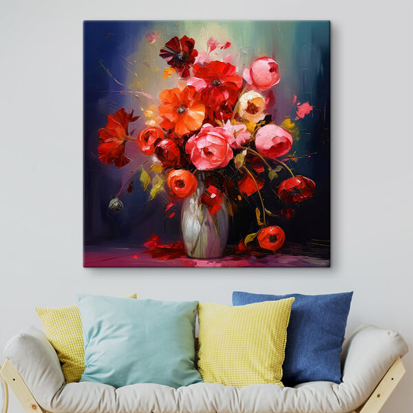 Peinture de fleurs dans un vase Peinture de fleurs dans un vase