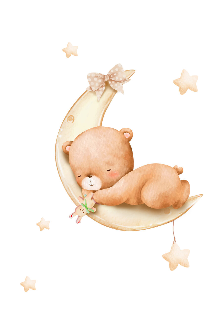 Un ours en peluche sur la lune