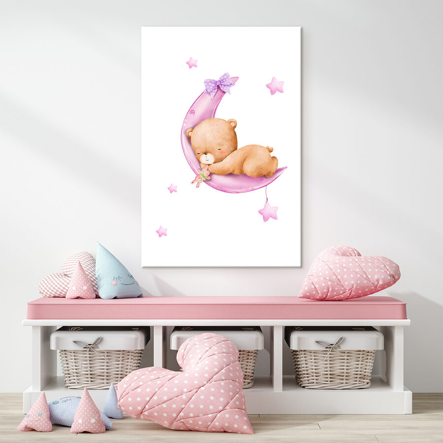 Un ours en peluche sur la lune