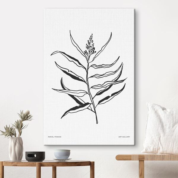A black and white drawing of a plant A black and white drawing of a plant
