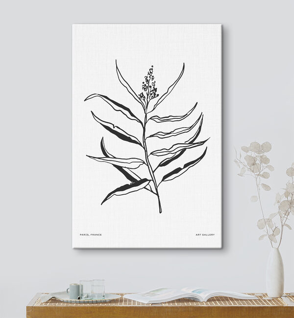 A black and white drawing of a plant A black and white drawing of a plant