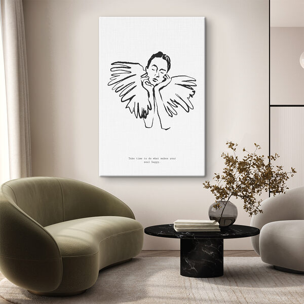 Dessin d'une femme avec des ailes Dessin d'une femme avec des ailes