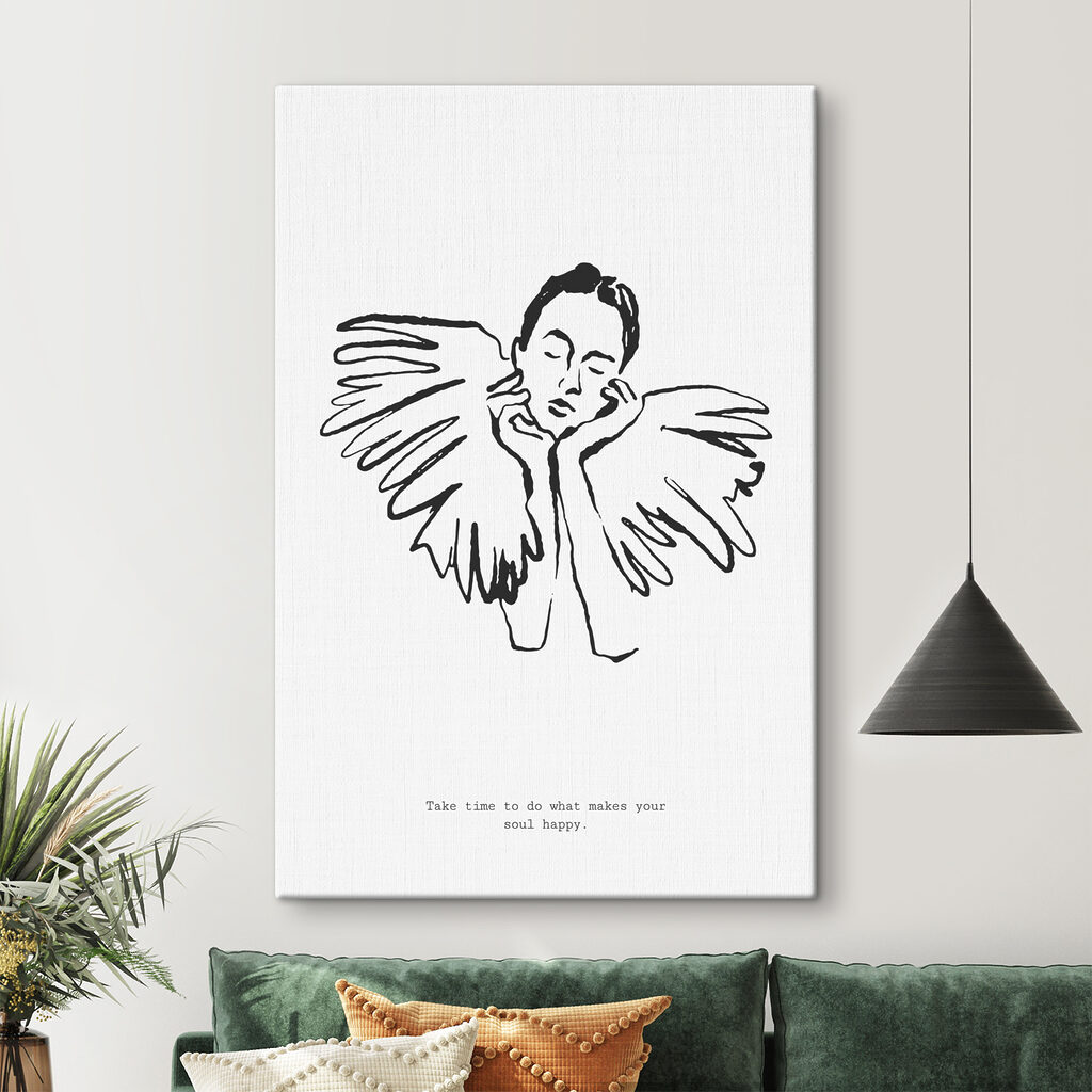 A drawing of a woman with wings A drawing of a woman with wings