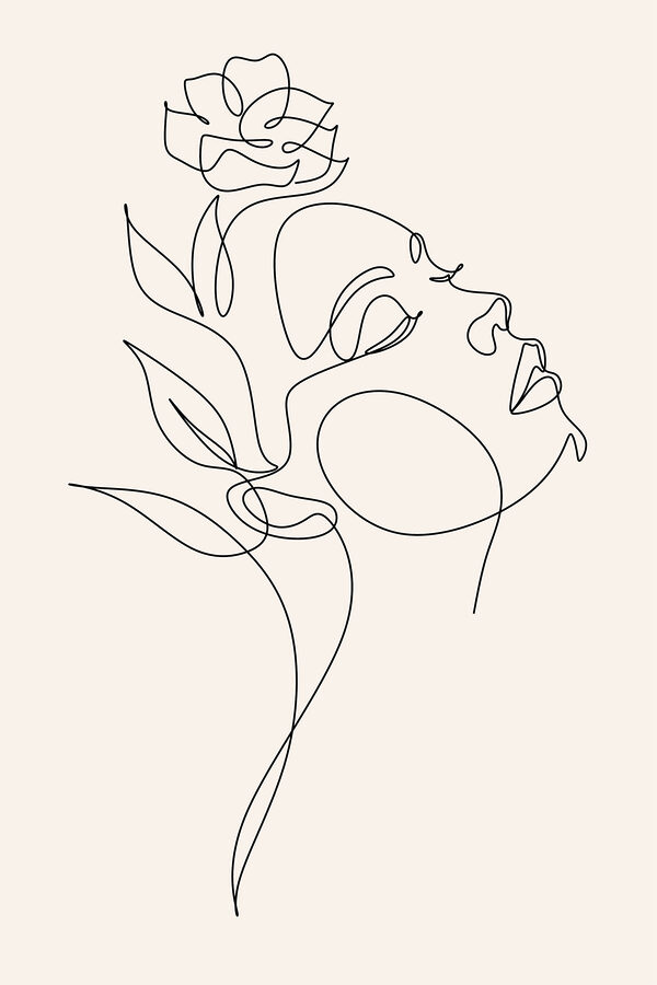 Dessin d'un visage de femme Dessin d'un visage de femme