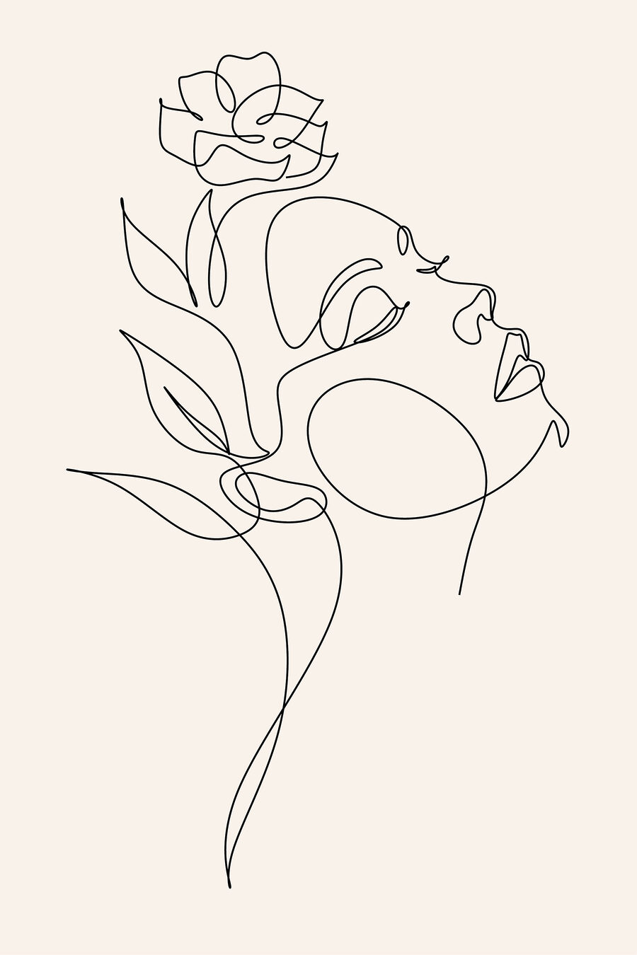 Tableaux Dessin d'un visage de femme – Image 12