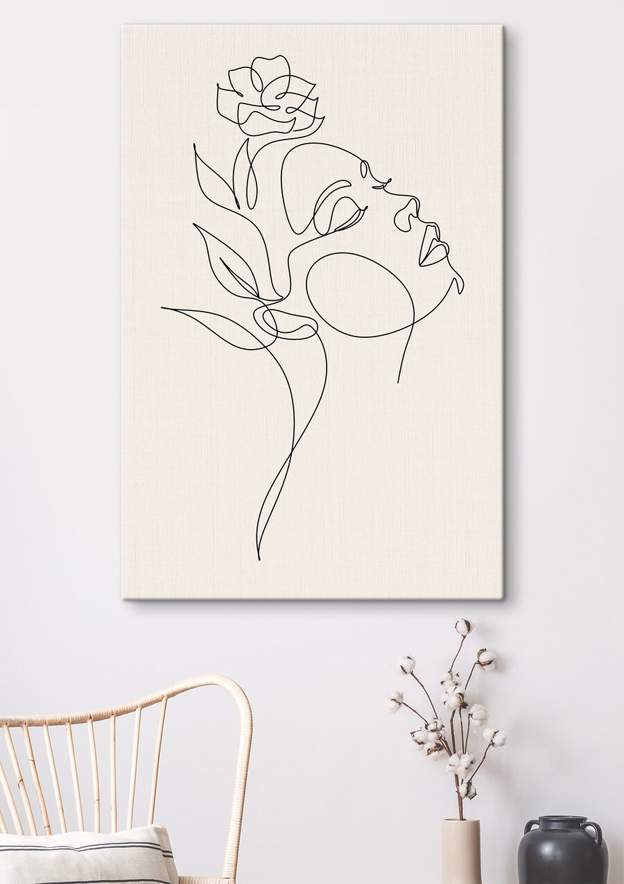 Tableaux Dessin d'un visage de femme