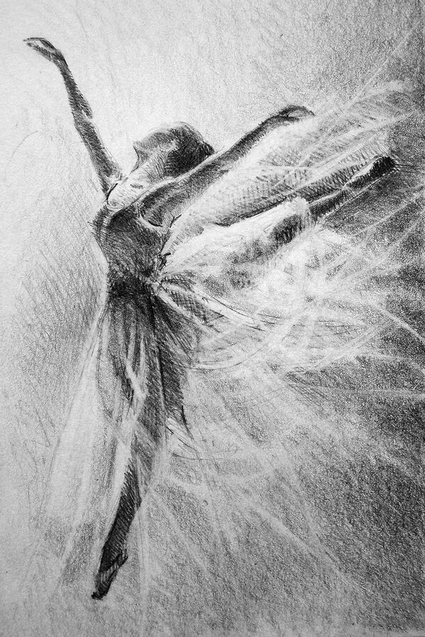 Dessin d'une femme qui danse Dessin d'une femme qui danse