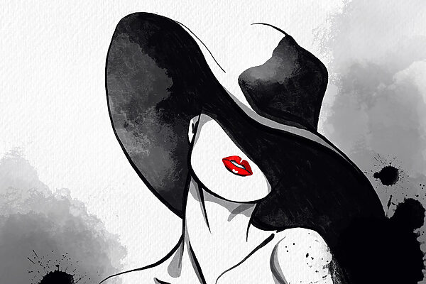 Une femme portant un chapeau Une femme portant un chapeau