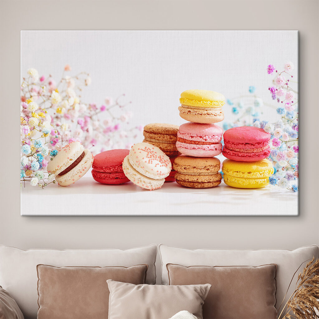 A stack of colorful cookies A stack of colorful cookies