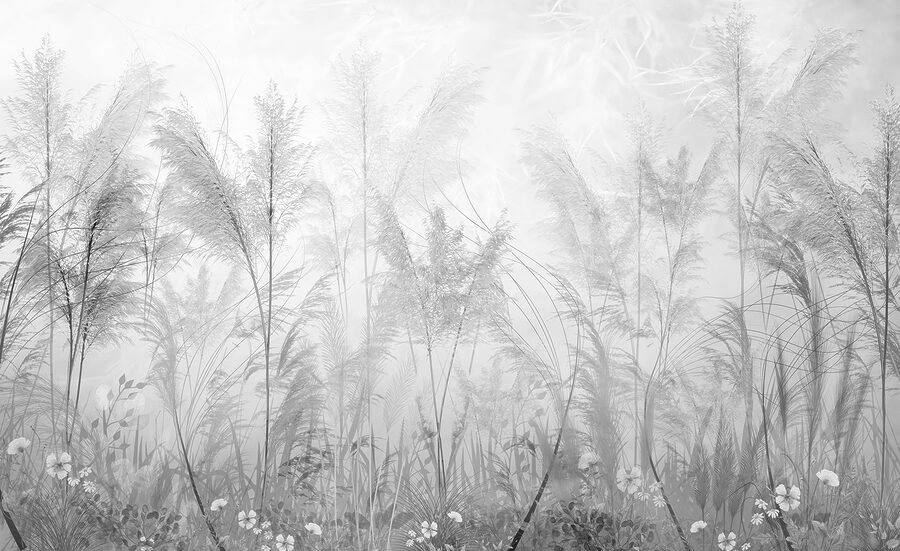Un champ d'herbe et de fleurs