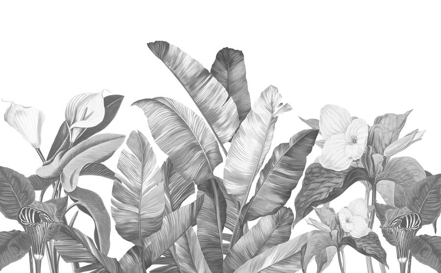 Un groupe de feuilles tropicales Un groupe de feuilles tropicales