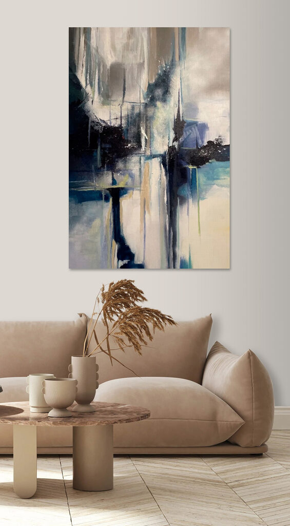 A painting of a city