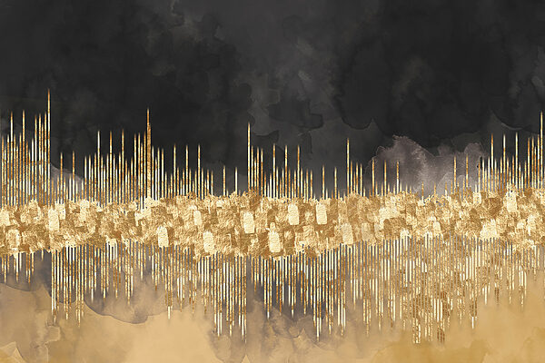 Paysage urbain abstrait dans des teintes chatoyantes. Paysage urbain abstrait dans des teintes chatoyantes.